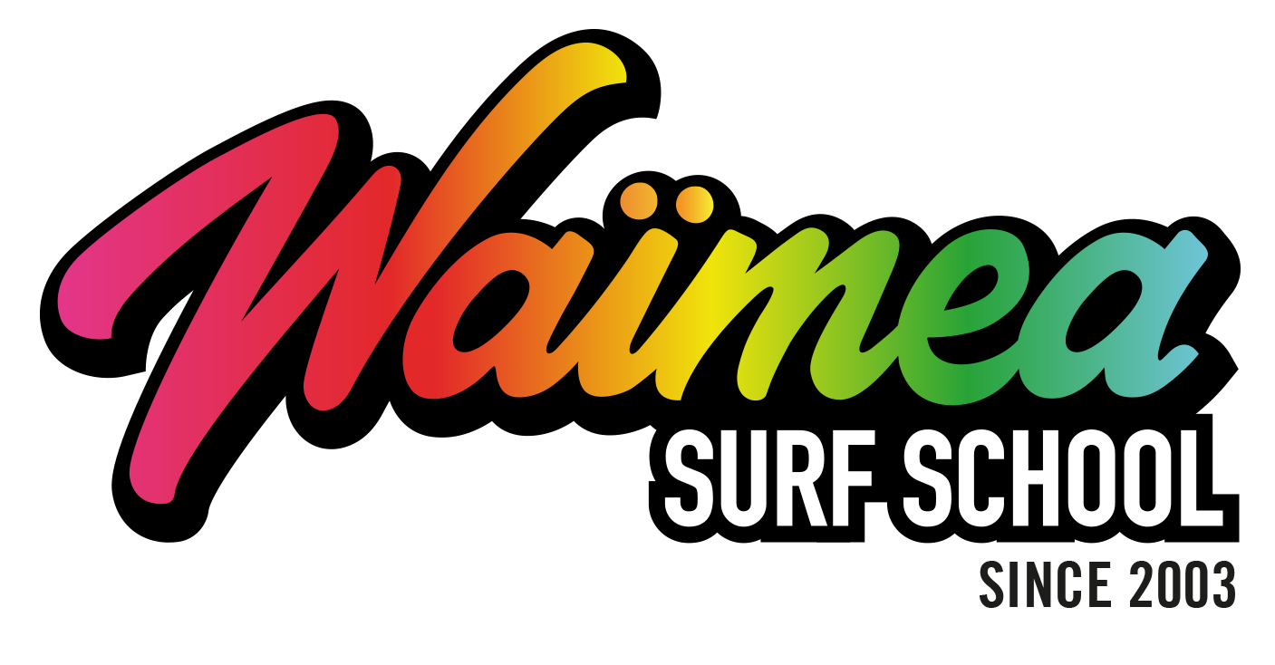 Logo officiel de l'école de surf Waïmea Surf School à Anglet plage Les Sables d'Or au Pays basque en France
